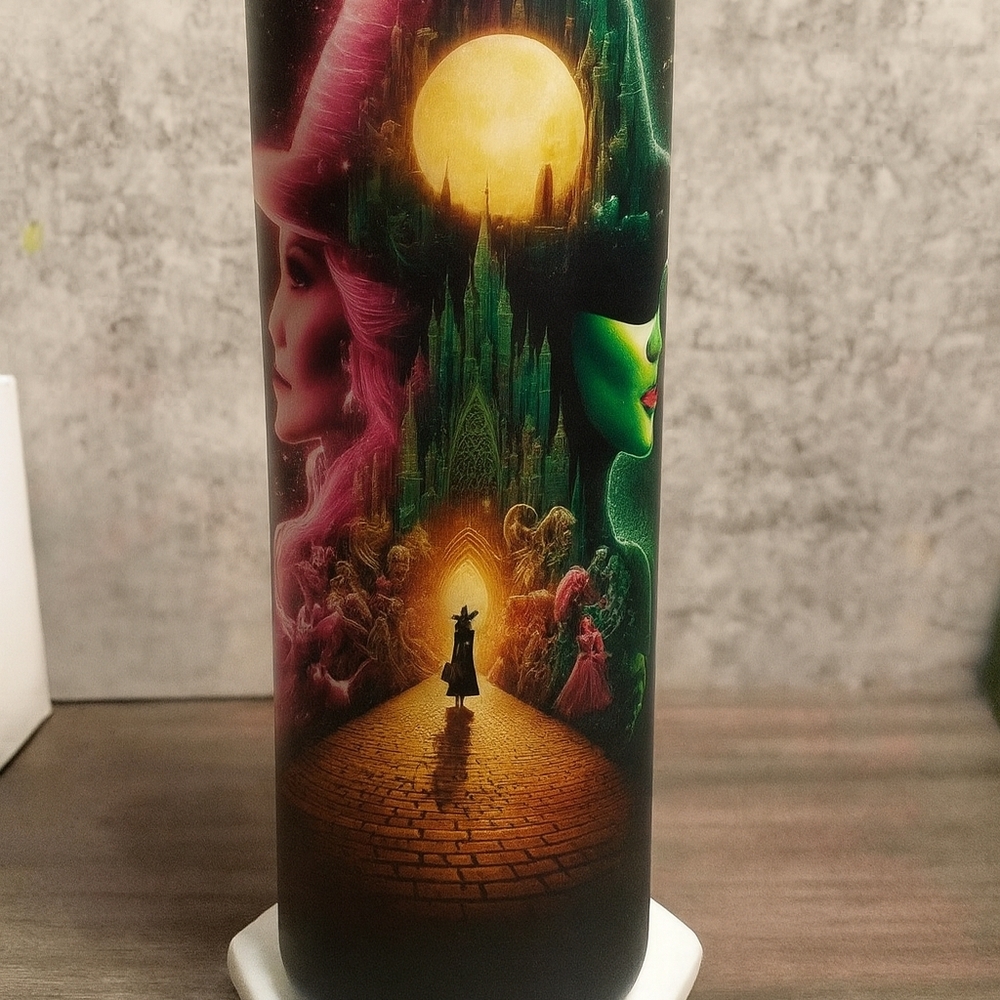 Wicked Themed Candle with Colorful Design